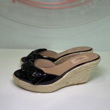 Load image into Gallery viewer, Patent Bow Platform Espadrille
