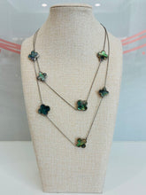 Load image into Gallery viewer, Silver Mother of Pearl Clover Necklace
