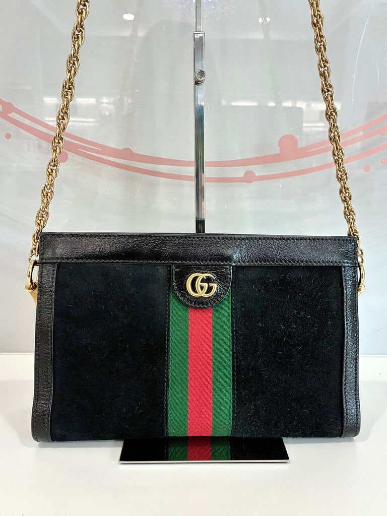 GG Ophidia Suede Chain Shoulder Bag
