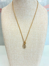 Load image into Gallery viewer, Vintage Crystal G Logo Pendant Necklace
