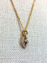 Load image into Gallery viewer, Vintage Crystal G Logo Pendant Necklace
