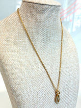 Load image into Gallery viewer, Vintage Crystal G Logo Pendant Necklace
