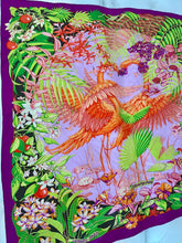 Load image into Gallery viewer, Flamingo Party Silk Scarf
