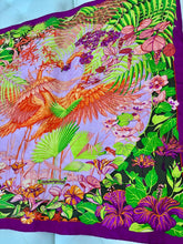 Load image into Gallery viewer, Flamingo Party Silk Scarf
