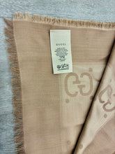 Load image into Gallery viewer, GG Jacquard Silk Wool Shawl
