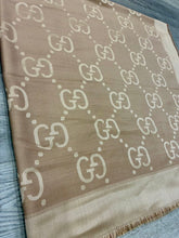 Load image into Gallery viewer, GG Jacquard Silk Wool Shawl
