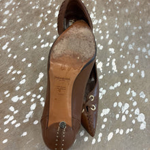 Load image into Gallery viewer, Leather Cross Stitch Studded Heels

