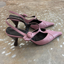Load image into Gallery viewer, Leather T-Strap Kitten Heels
