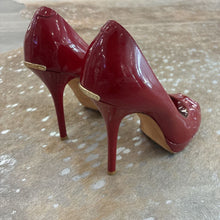 Load image into Gallery viewer, Patent Leather Peep Toe Pumps
