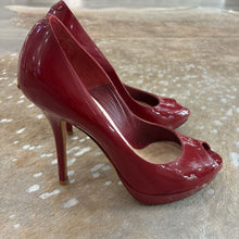 Load image into Gallery viewer, Patent Leather Peep Toe Pumps
