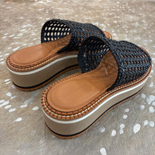 Load image into Gallery viewer, NIB Fausta Woven Leather Platform Wedges
