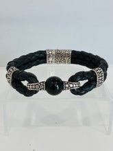 Load image into Gallery viewer, Leather Dot Woven Bracelet
