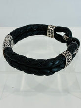 Load image into Gallery viewer, Leather Dot Woven Bracelet
