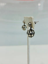 Load image into Gallery viewer, Silver Dot Dangling Earring Studs
