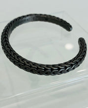 Load image into Gallery viewer, Hinged Classic Chain Weave Bangle Bracelet
