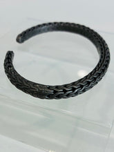 Load image into Gallery viewer, Hinged Classic Chain Weave Bangle Bracelet
