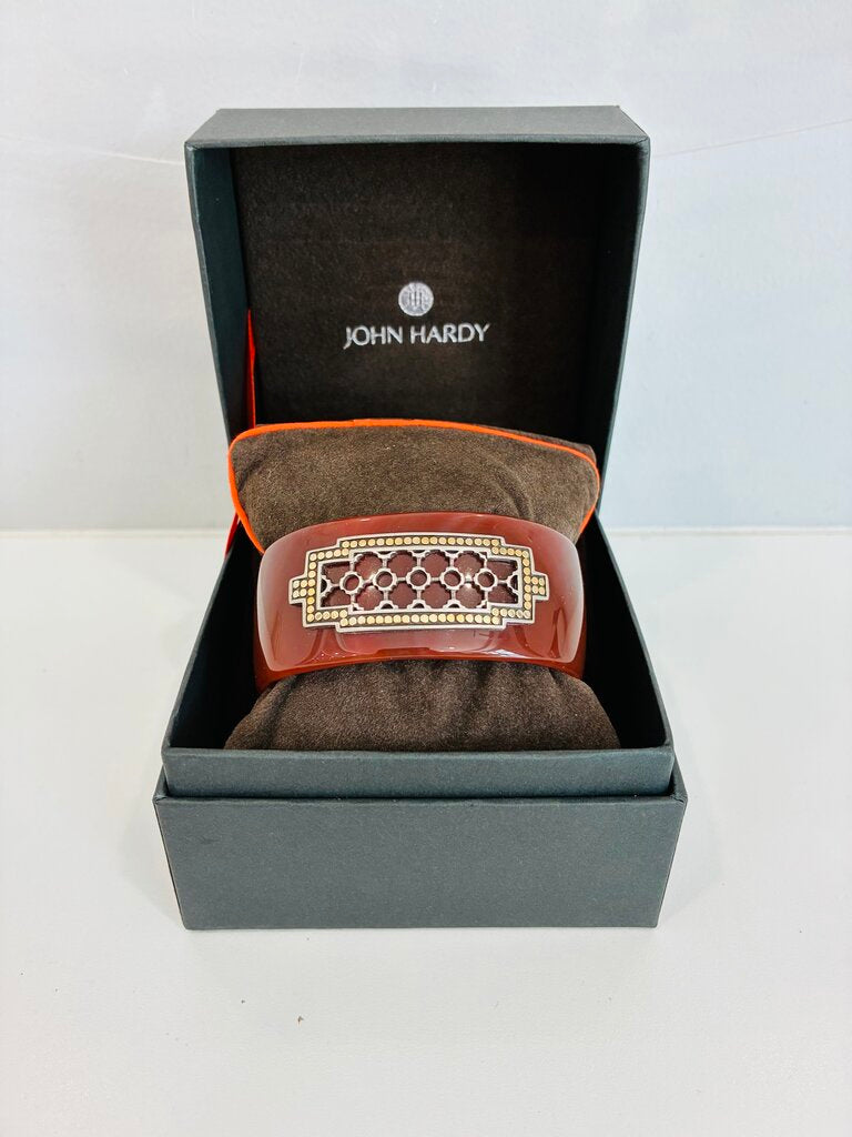 Dot Collection Red Agate Stone Cuff