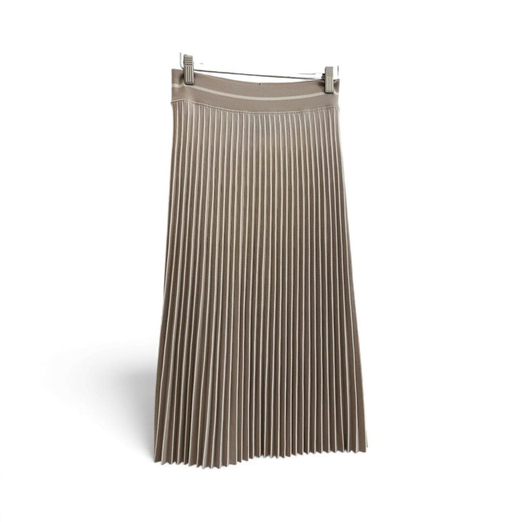 Pleated Wool Maxi Skirt