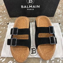 Load image into Gallery viewer, NIB B it Suede Dual Buckle Slides
