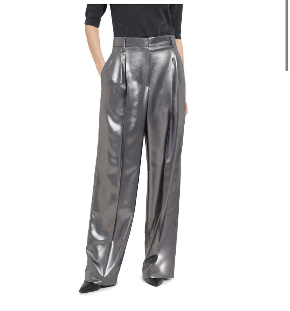 NWT Lamé Silk Twill Pants