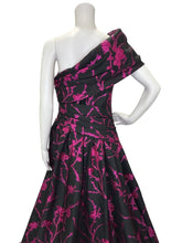 Load image into Gallery viewer, NWT Floral Fil Coupe Draped Gown
