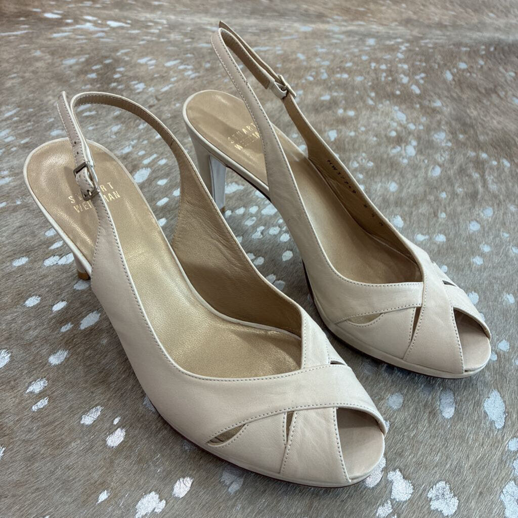 Patent Peekaboo Slingback Sandals