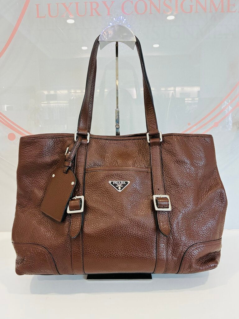 Antique Leather Buckle Tote