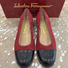 Load image into Gallery viewer, Suede Cap Toe Pumps
