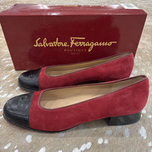 Load image into Gallery viewer, Suede Cap Toe Pumps
