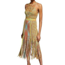 Load image into Gallery viewer, Woven Fringed Midi Dress
