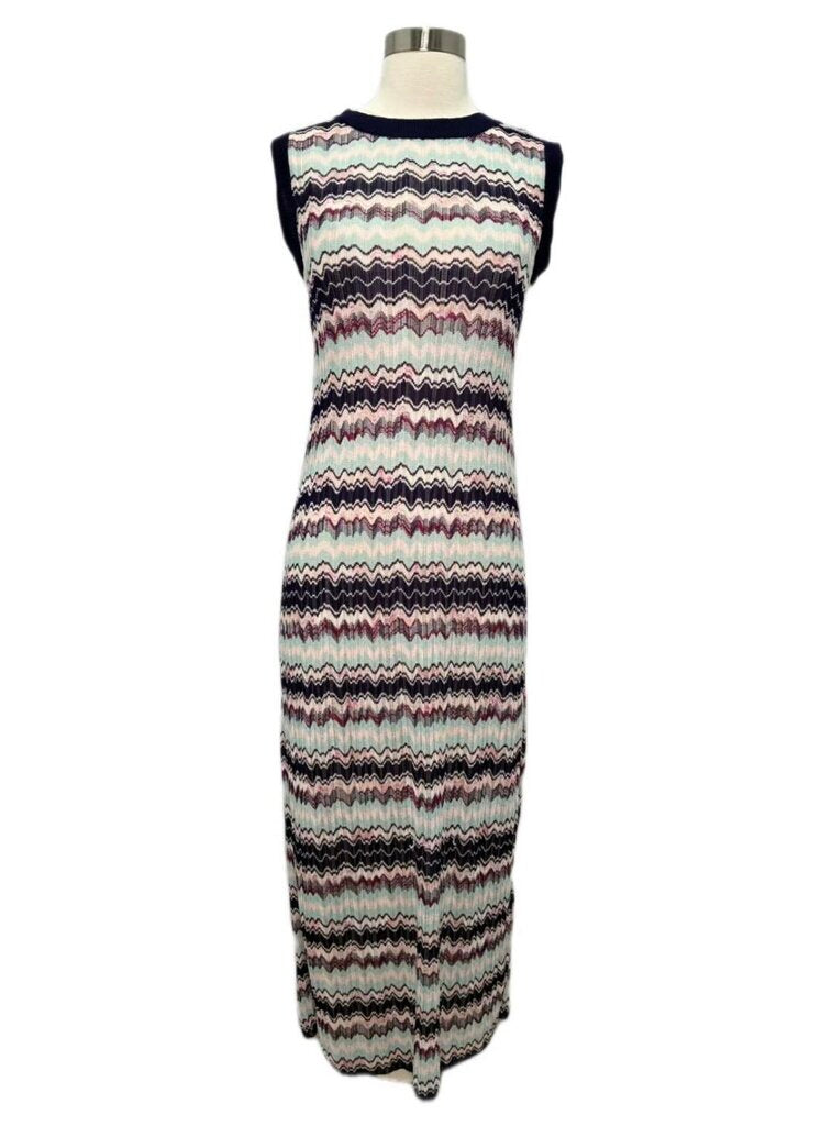 Zig-Zag Striped Maxi Dress