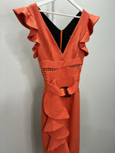 Load image into Gallery viewer, Belted Ruffle Sleeve Dress
