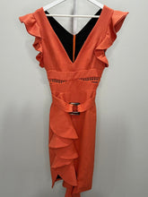 Load image into Gallery viewer, Belted Ruffle Sleeve Dress
