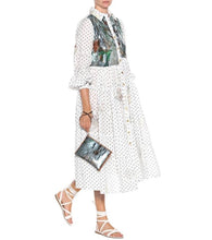 Load image into Gallery viewer, Paula&#39;s Ibiza Sequined Linen Shirt Dress
