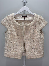 Load image into Gallery viewer, Tweed Short-Sleeve Jacket Textured Boucle Couture Style
