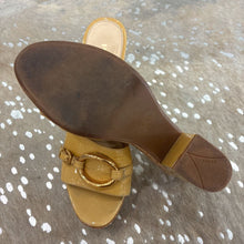 Load image into Gallery viewer, Patent Leather Buckle Detail Cork Platform Slides
