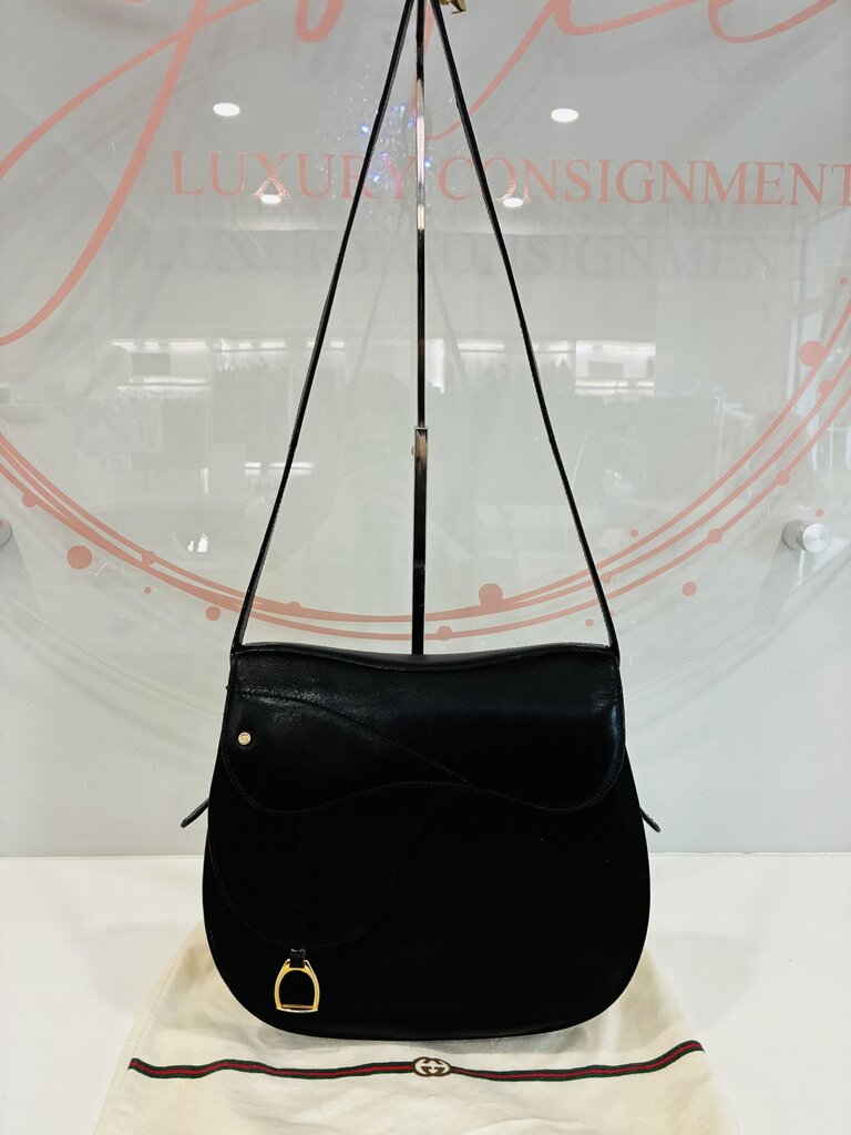 Vintage Leather Saddle Shoulder Bag