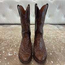 Load image into Gallery viewer, Western Ostrich Quill Cowboy Boots
