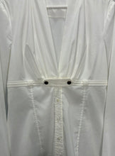Load image into Gallery viewer, Vintage Cotton V-Neck Blouse with Buttoned Empire Waist
