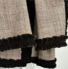 Load image into Gallery viewer, Tweed Velvet Trim Collarless Jacket
