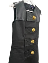 Load image into Gallery viewer, Leather Accent Snap Button Dress
