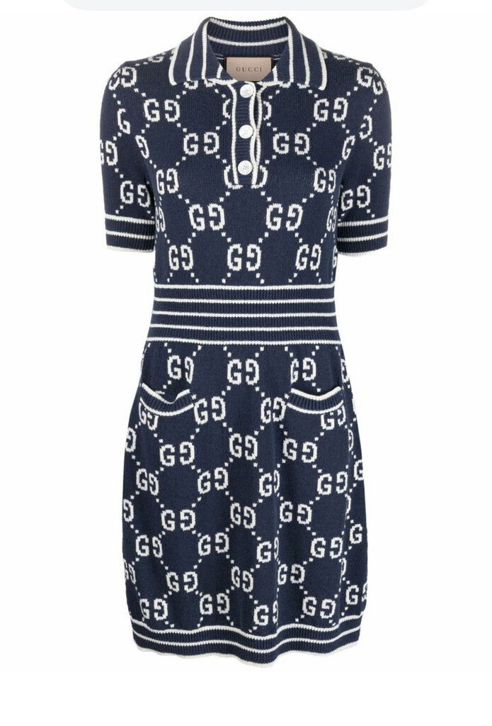 Gucci GG Jacquard Polo Dress