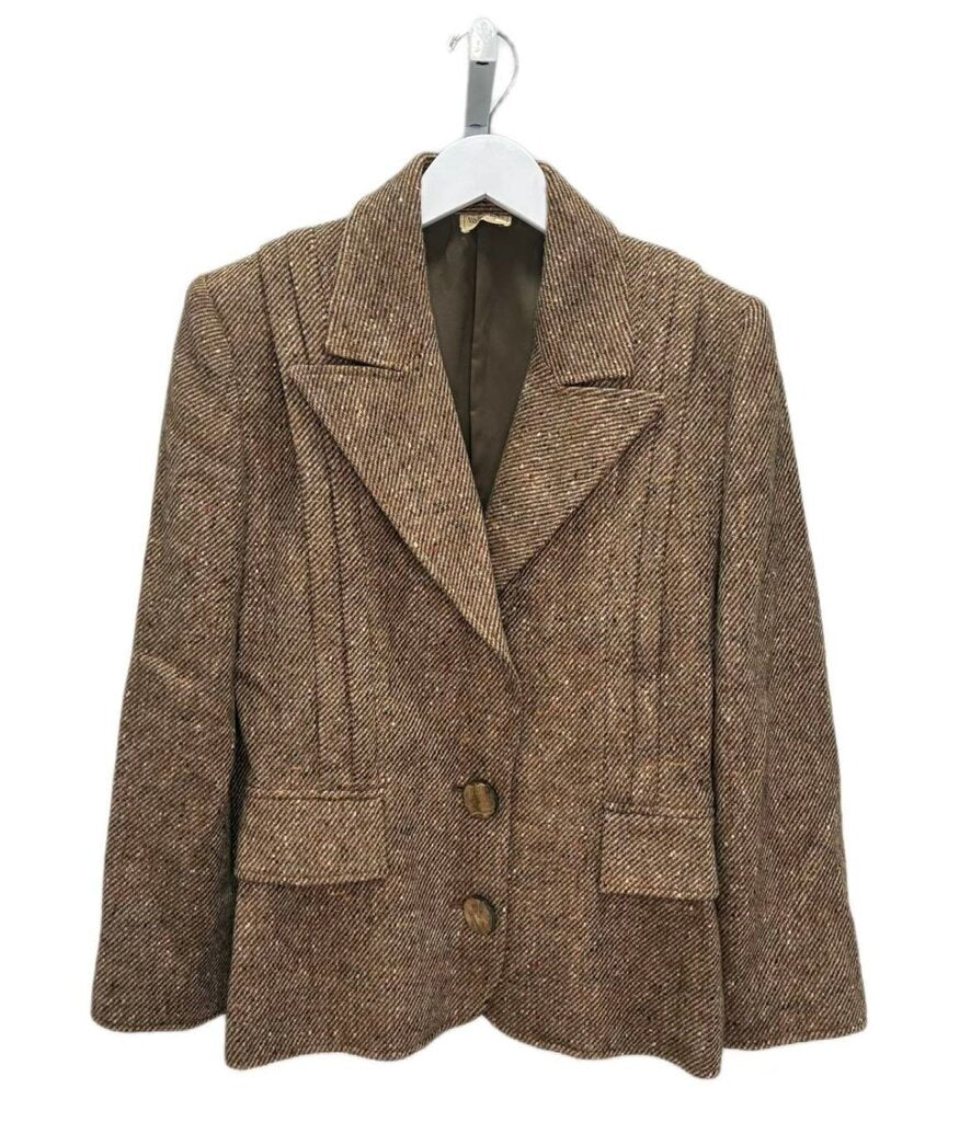 1980s Herringbone Wool Jacket