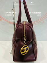 Load image into Gallery viewer, Lambskin V Stitch Chevron Boston Bag
