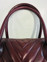 Load image into Gallery viewer, Lambskin V Stitch Chevron Boston Bag
