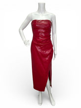 Load image into Gallery viewer, NWT Adria Strapless Vegan Leather Dress
