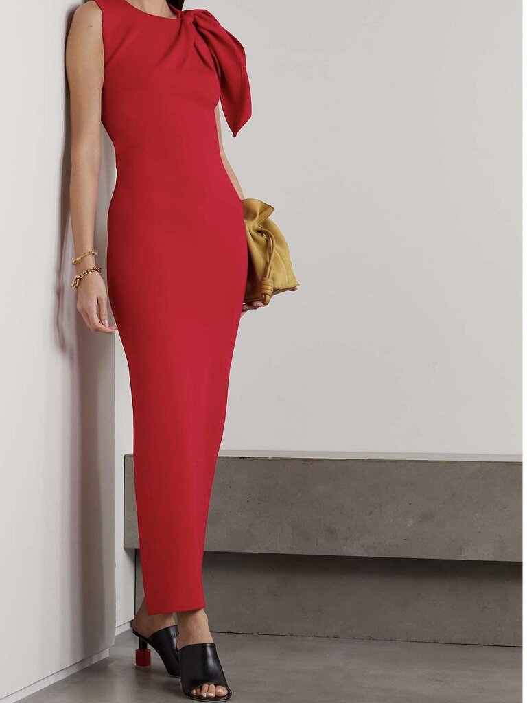 NWT Lady Knotted Stretch-Jersey Maxi Dress