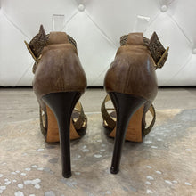 Load image into Gallery viewer, Raffia Strap Leather High Heels

