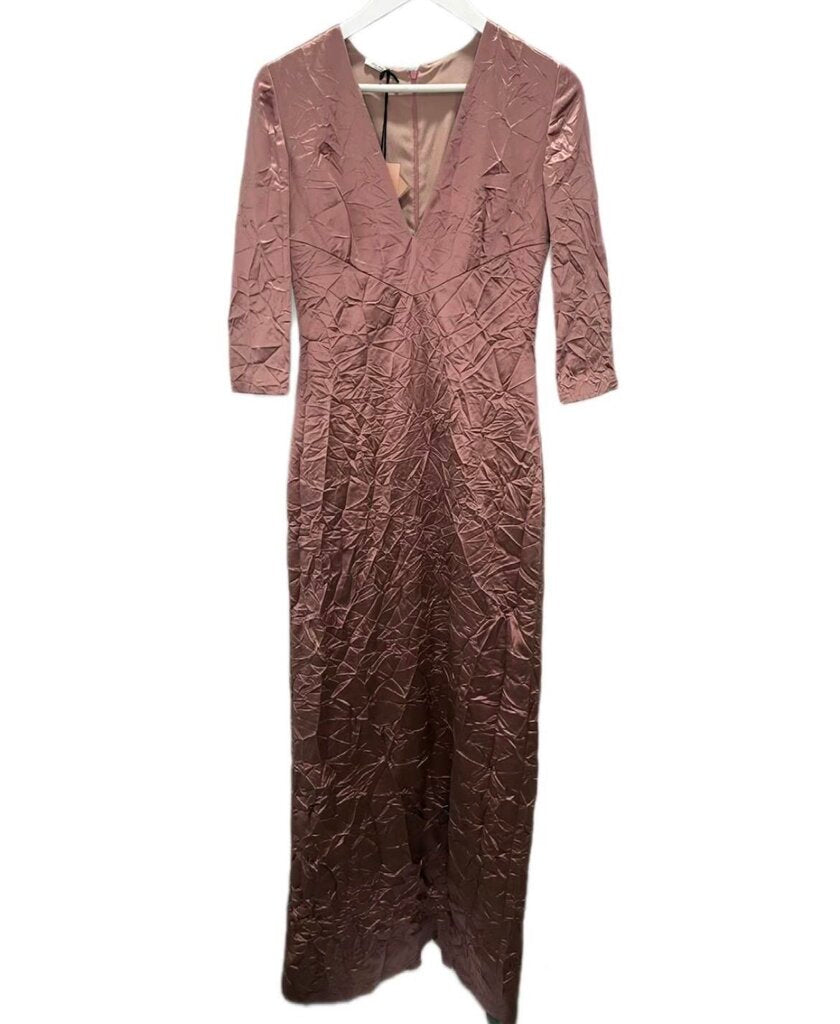 NWT Creased Silk Longline Dress