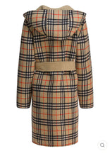 Load image into Gallery viewer, NWT Reversible Wool Hooded Wrap Coat
